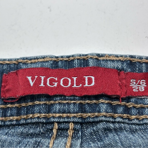 Y2K Vigoss Vigold Straight Cut Flying V Logo Vintage Jeans - Picture 12 of 13